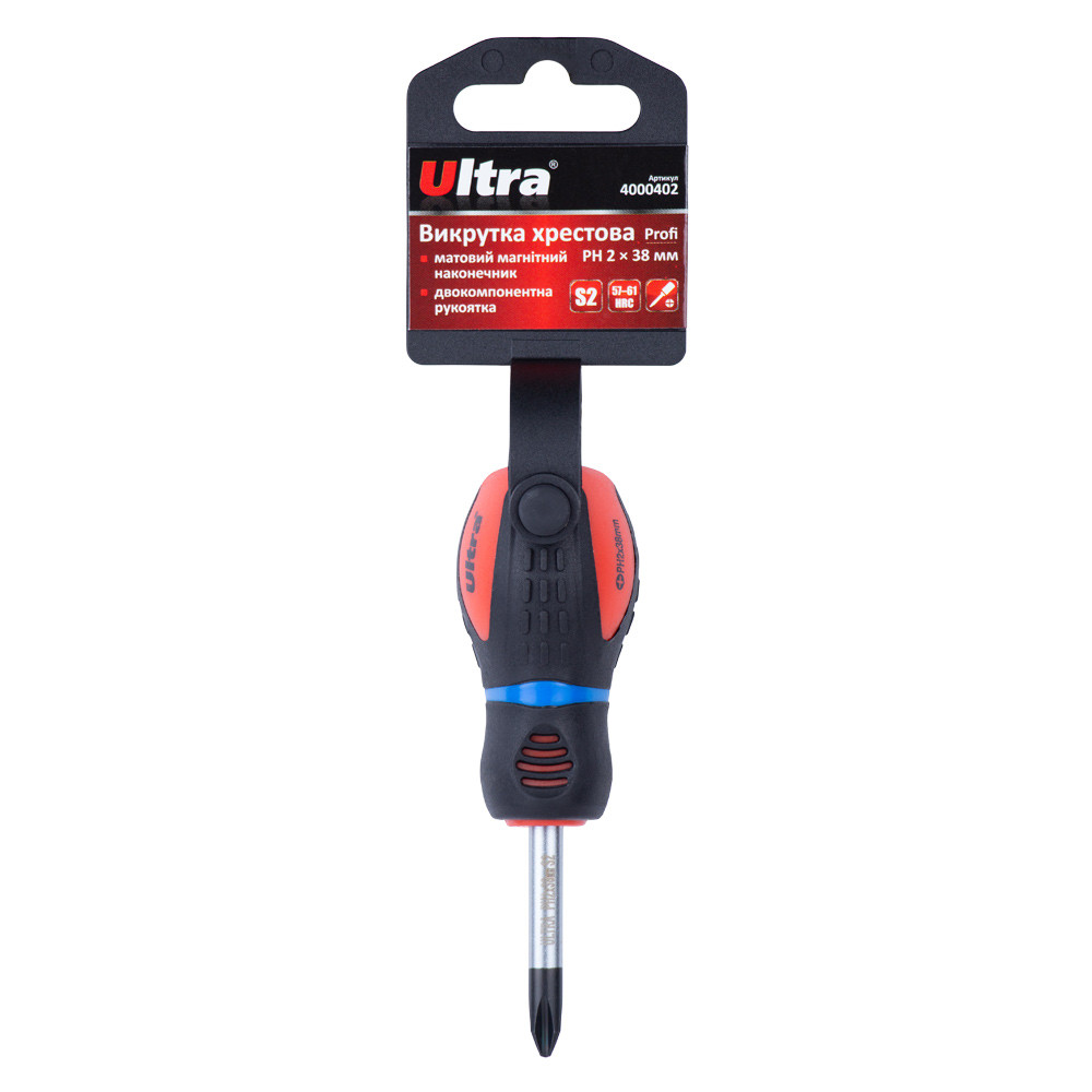Ultra Отвертка крестовая PH 2×38мм S2 Profi ULTRA (4000402) Київ - фото 2