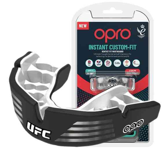 Капа OPRO Instant Custom-Fit UFC доросла (вік 11+)  Silver/Black (art.102529002) Кам'янське