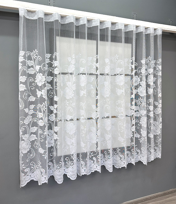 Тюль VR-Textil 691т Жаккард Белый 300х160 см (40-360) Киев - изображение 2