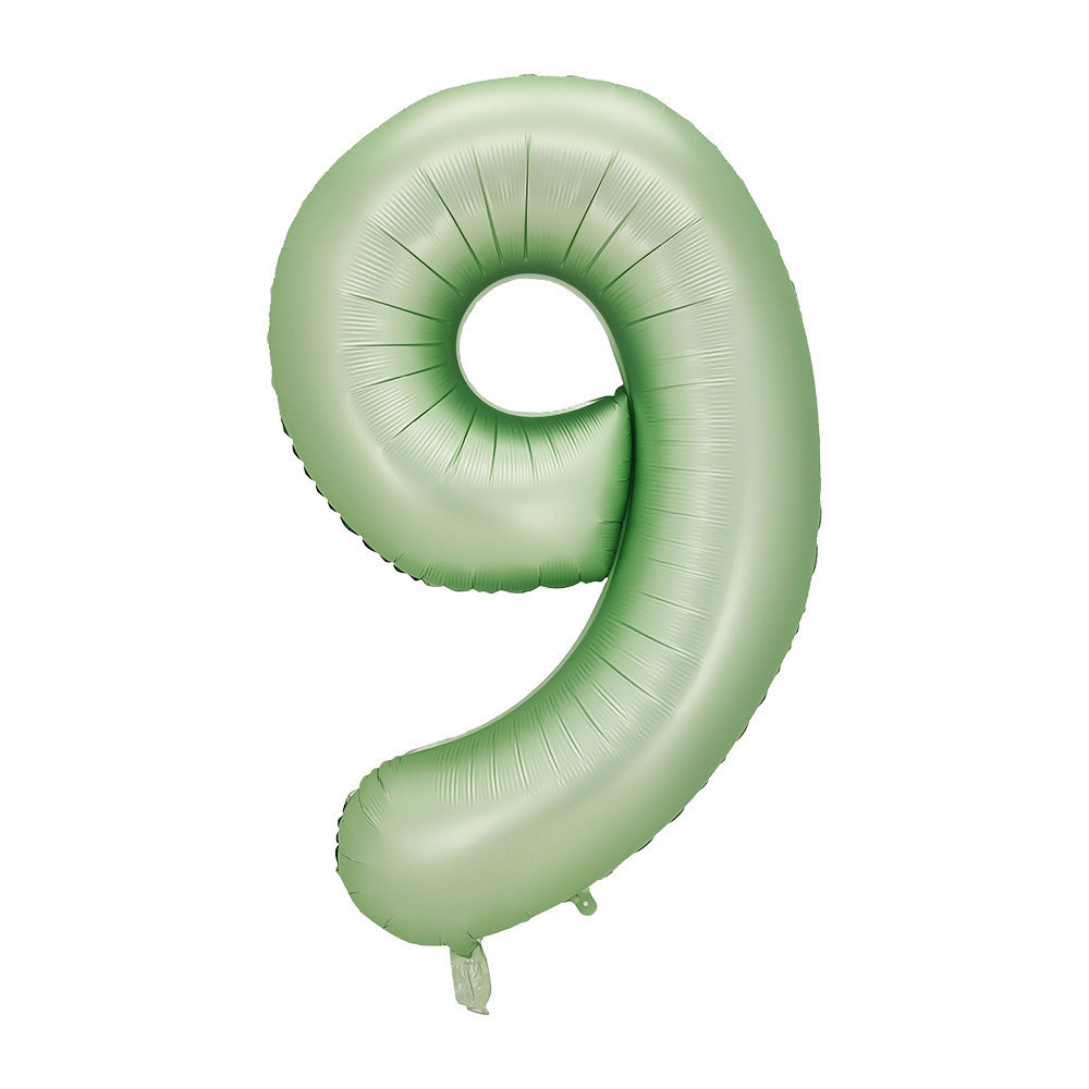 Кулька цифра 9 фольгована 40 дюймів оливковий Київ - фото 1