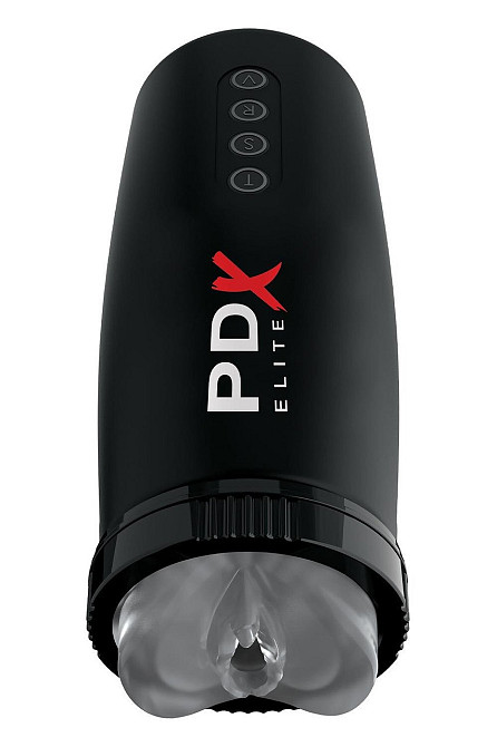 Мастурбатор Pipedream PDX Elite з вібрацією та всмоктуванням, чорний, 22 см Sex Aura Київ - фото 2