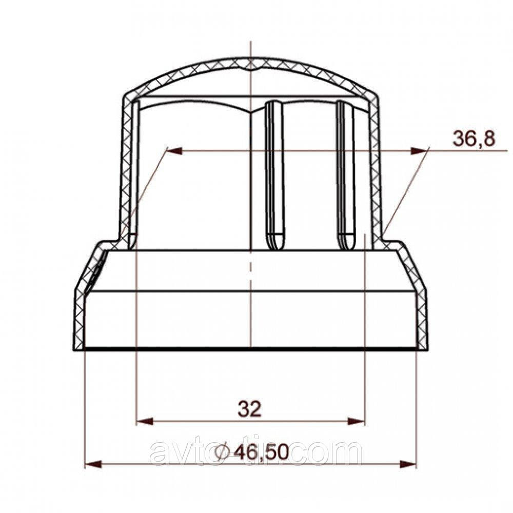 Ковпачок пластиковий на гайку низький 32 мм чорний11466 Луцк - изображение 3