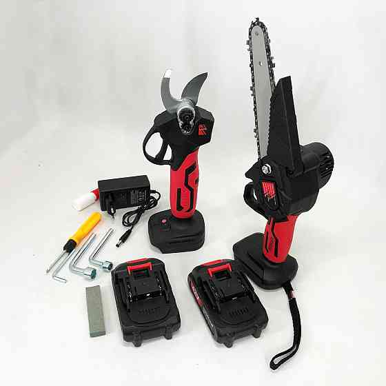 Садовая аккамуляторная пила KRAFFTEC 2в1 36V 4АР, Пила для чистки сада, Мощная садовая пилка EC-18 Львов