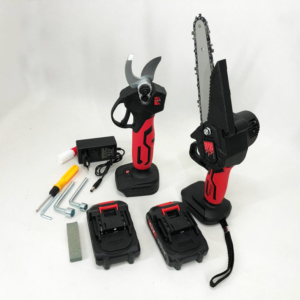 Садовая аккамуляторная пила KRAFFTEC 2в1 36V 4АР, Пила для чистки сада, Мощная садовая пилка EC-18 Львов - изображение 2