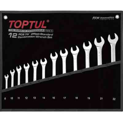 Ключ Toptul комбинированный (угол 75°) 12шт. 8-22мм (черный чехол) (GPAN1201) Винница