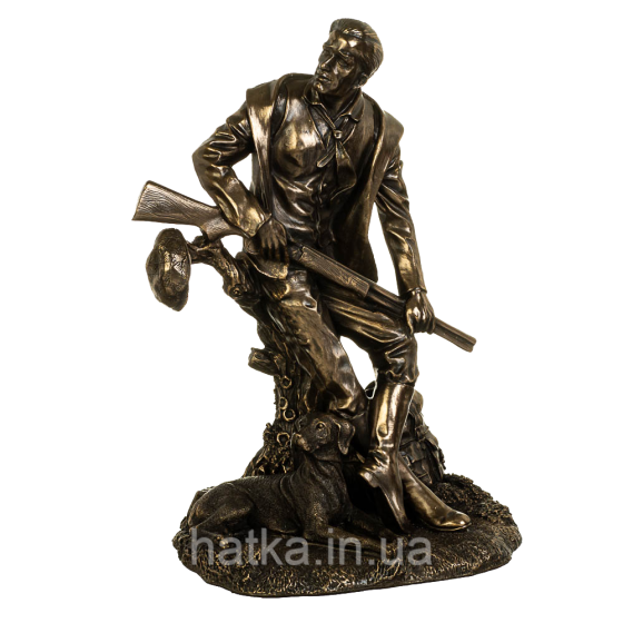 Статуэтка Veronese Охотник с ружьем 24,2х16х12 см подарок охотнику полистоун с бронзовым покрытием 68082A1 Киев