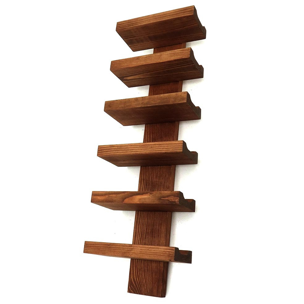 Настінна винна полиця "Мотомія" терракот Миколаїв - фото 1