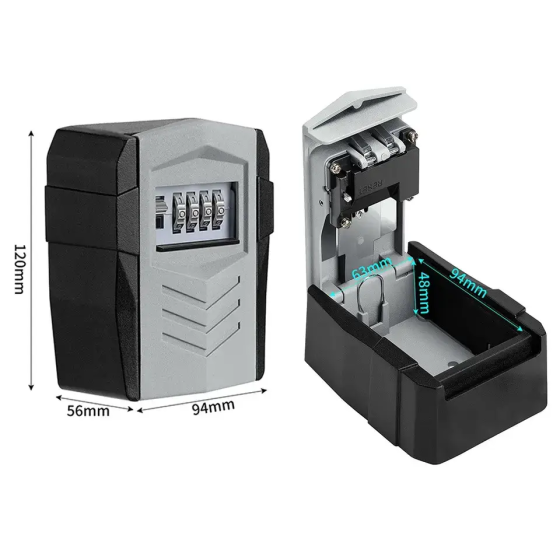 Зовнішній міні сейф Optimus CH-837 із кодовим замком (висота 120мм) Сірий Київ