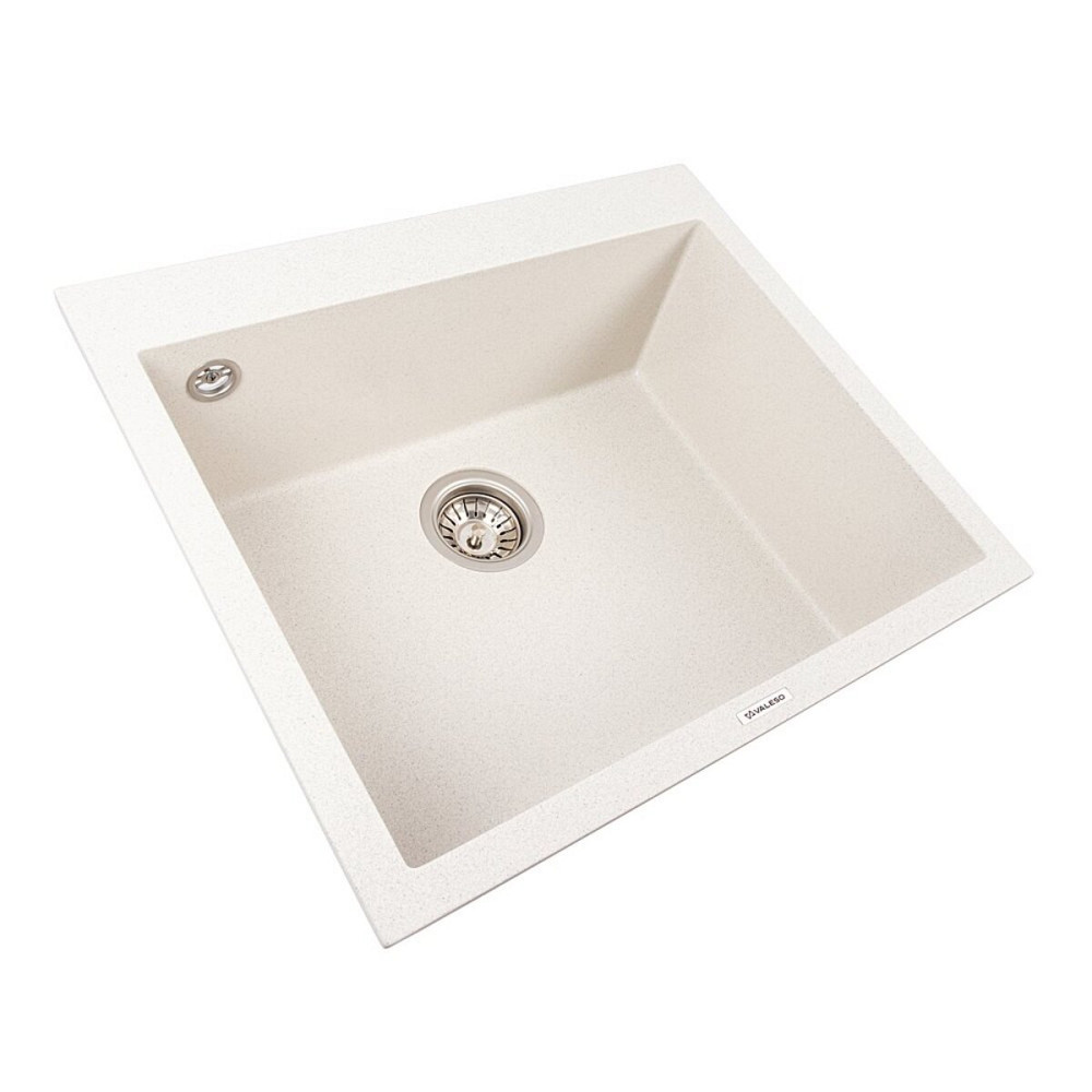 VALESO Кухонна гранітна мийка 5750 DAVINA VALESO біла в крапку Коломия - фото 2