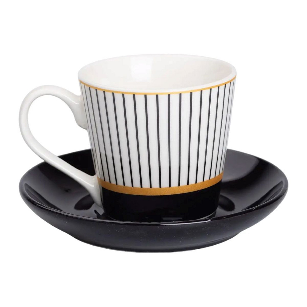 Liling Rongxiang Ceramic порцелянова чашка з чорним блюдцем 200 мл RX-N24708WP Киев - изображение 1