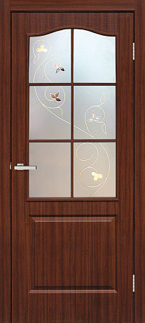 Міжкімнатні двері Оміс Класика ЗС+КМ Горіх 800х2000 мм Київ - фото 1