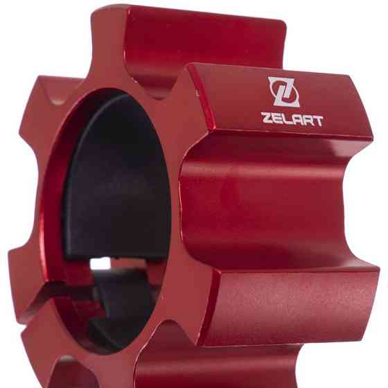 Замки для грифа з фіксатором Zelart-2726 2 шт 51 мм червоний Київ