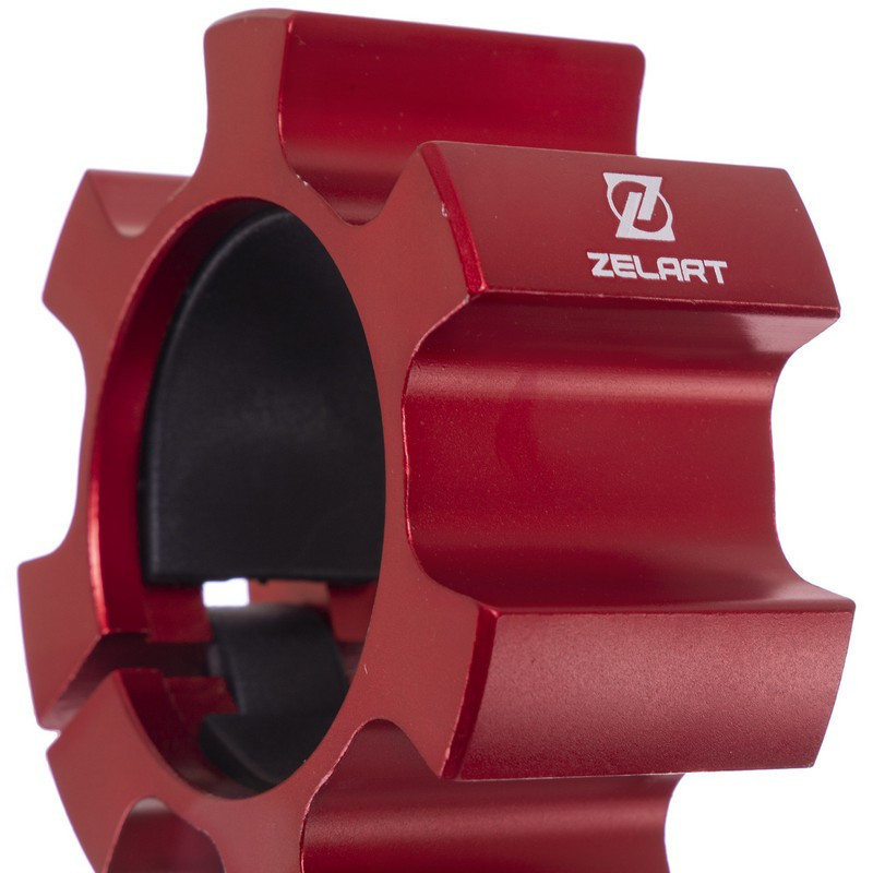 Замки для грифа с фиксатором Zelart-2726 2 шт 51 мм красный Киев - изображение 6