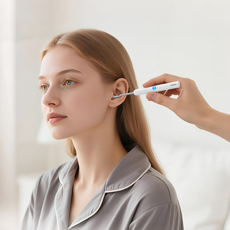 Інструмент для чищення вух з камерою HOCO HP65 Ears cleaning tool with camera White Одесса - изображение 9