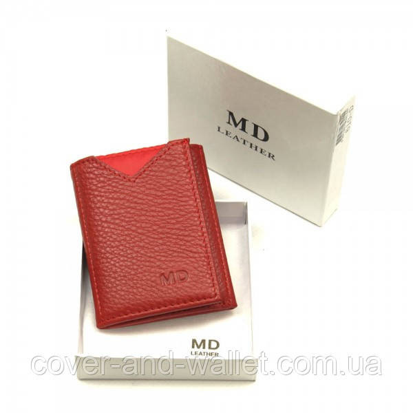 Жіночий міні гаманець із натуральної шкіри червоного кольору MD 610 Київ - фото 8