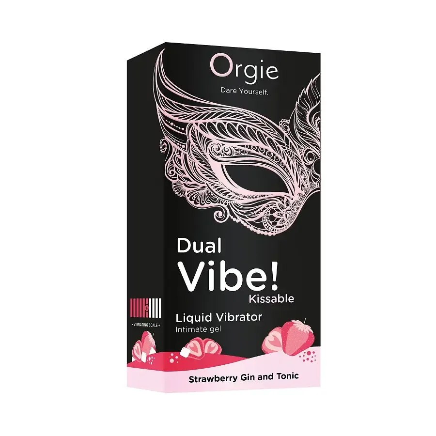 Рідкий вібратор Orgie - Dual Vibe! Strawberry Gin & Tonic Kissable Liquid Vibrator (15 мл) Львів - фото 4