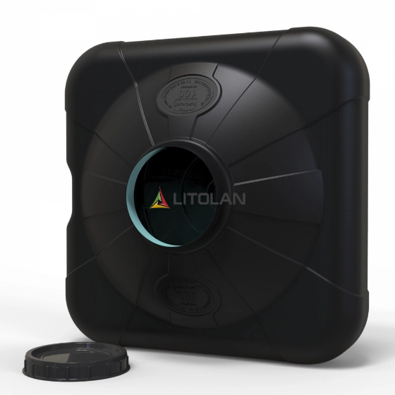 Душ літній 100л 750*750*310мм 1 шар чорний LITOLAN Житомир - фото 3