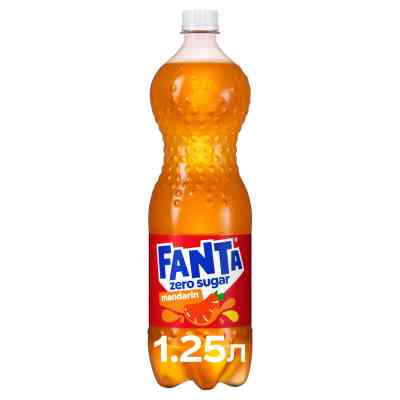 Напиток Fanta Zero Sugar Безалкогольный сильногазированный сокосодержащий Мандарин 1.25 л (5449000323781) Винница