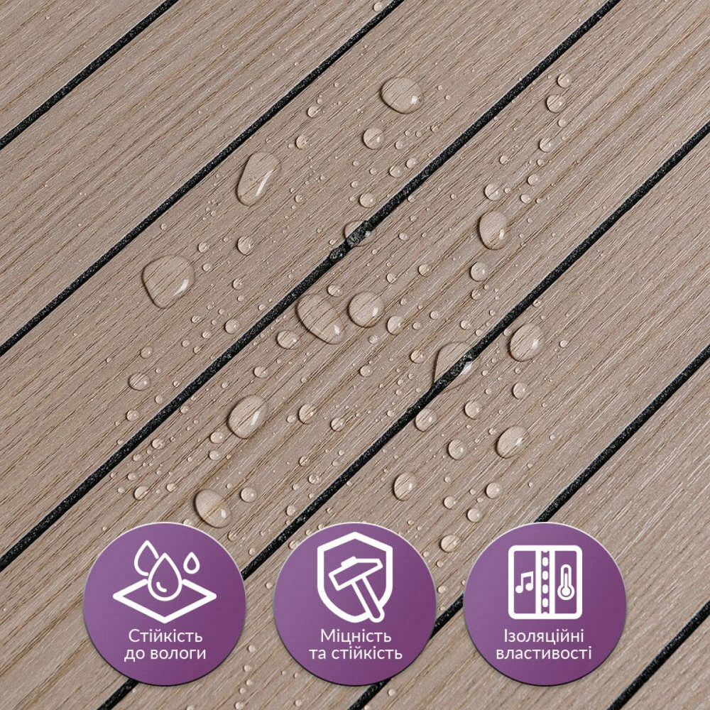 Вінілове самоклеюче 3D покриття Тік горіховий Київ - фото 4