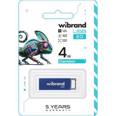 USB флеш накопитель Wibrand 4GB Chameleon Blue USB 2.0 (WI2.0/CH4U6U) Винница