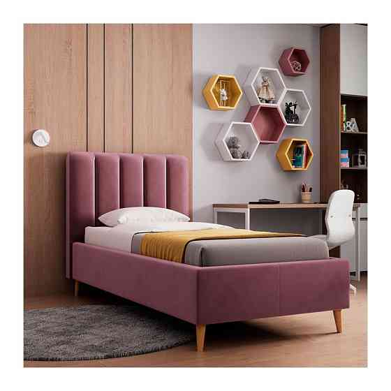 Ліжко SanamDesign Vienna VIP з додатковою металевою цільнозварною рамою 90x190 рожевий Київ