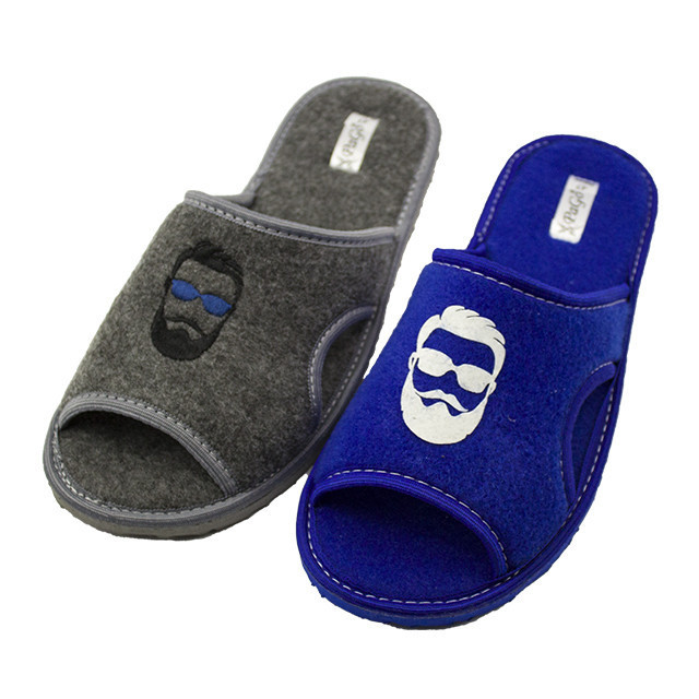 Тапочки домашні чоловічі кімнатні з повсті PaGo з вишивкою "Бородач" (41-45, 47) Одеса - фото 13