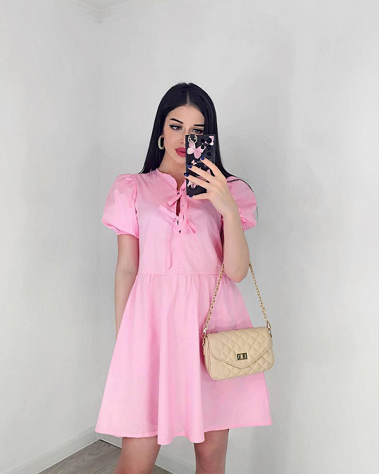 Женское романтичное мини платье-котон Одесса - изображение 1