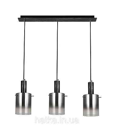 Подвесной светильник G 07459/3L матовый чёрный серебристый хром Киев