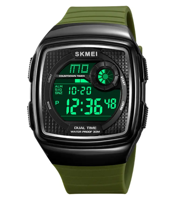 Годинник чоловічий наручний спортивний Skmei 2208 (Зелений) Київ - фото 3