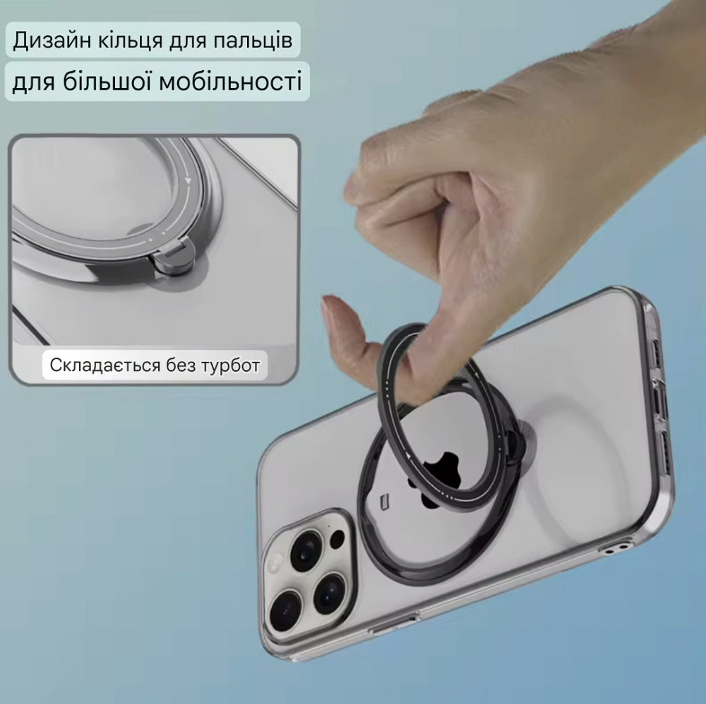 Чехол на смартфон Apple iPhone 11 с подставкой прозрачный Киев - изображение 3