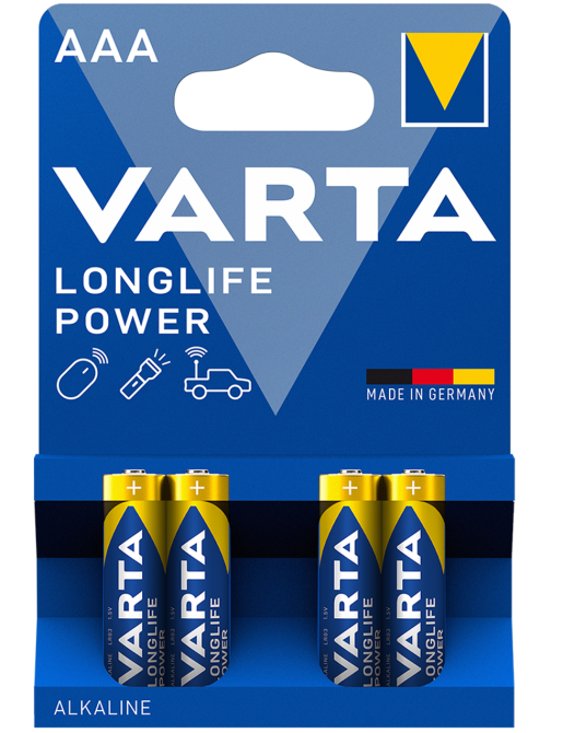Батарейка Varta LR3/AAA Longlife Power Alkaline 4шт Дніпро - фото 1