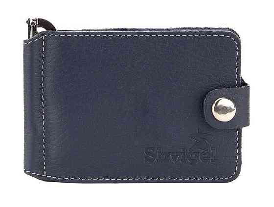 Добротный кожаный зажим для денег (SHVIGEL) Киев