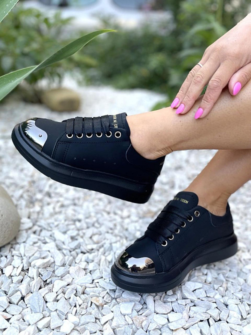 Veagia Кроссовки женские VEAGIA черные эко-шкіра 36р.-22.5см.( -1) Коломия - фото 3