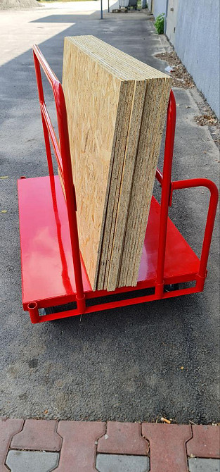 Тележка платформенная грузовая Красный 1090х750 Тележка грузовая с бортами Складская тележка Белая Церковь - изображение 5