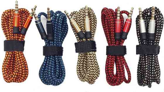 Кабель AUX Audio TRRS  M/M 1.5м, капронове обплетення Вінниця