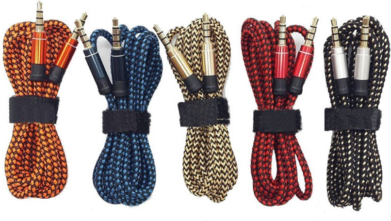 Кабель AUX Audio TRRS  M/M 1.5м, капронове обплетення Вінниця - фото 1