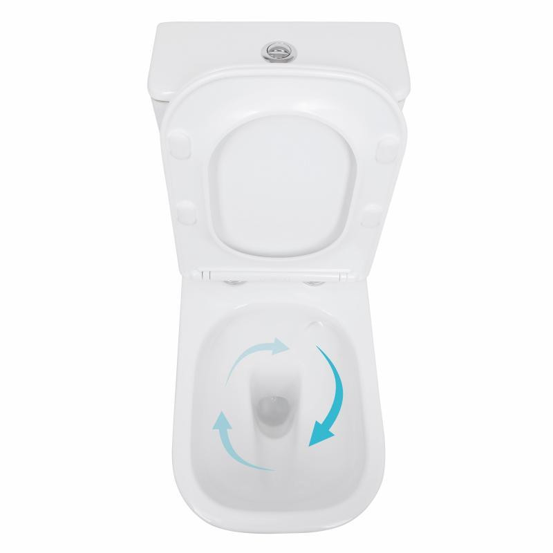 Унитаз напольный Qtap Stork Ultra Quiet 630×350×805 мм с сиденьем Soft-close, White QTSTO27W49260 Киев - изображение 6