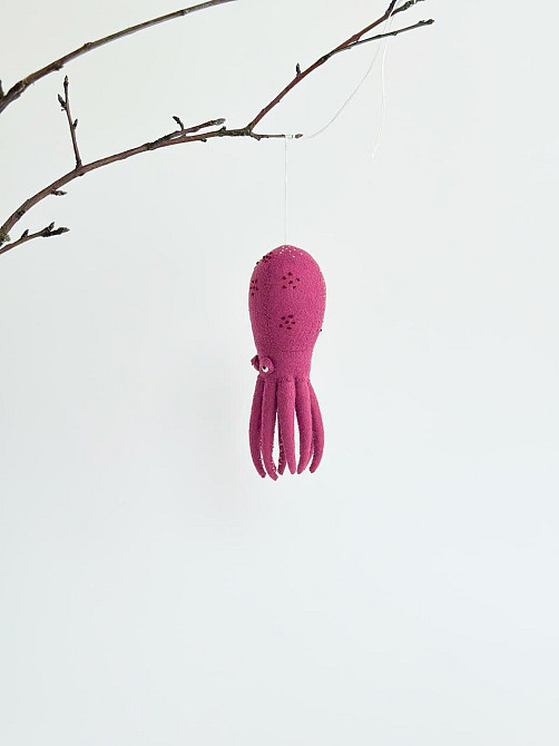 Мягкая фетровая игрушка кальмар ручной работы – безопасная развивающая игрушка Киев - изображение 8