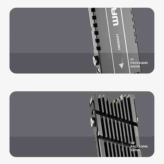 Радиатор для охолодження SSD M.2 2280 з термопрокладками Київ