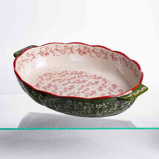 Yiwu Форма для запікання Vintage 40×25×6.5 (см) овальна з ручками Зелена HM05-04 Коломия