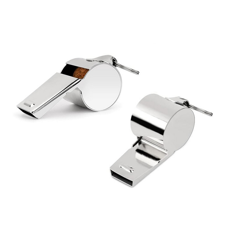 Набор металлических свистков Whistle NE-F-WRM 2 шт для судей, рефери, тренеров Винница - изображение 1