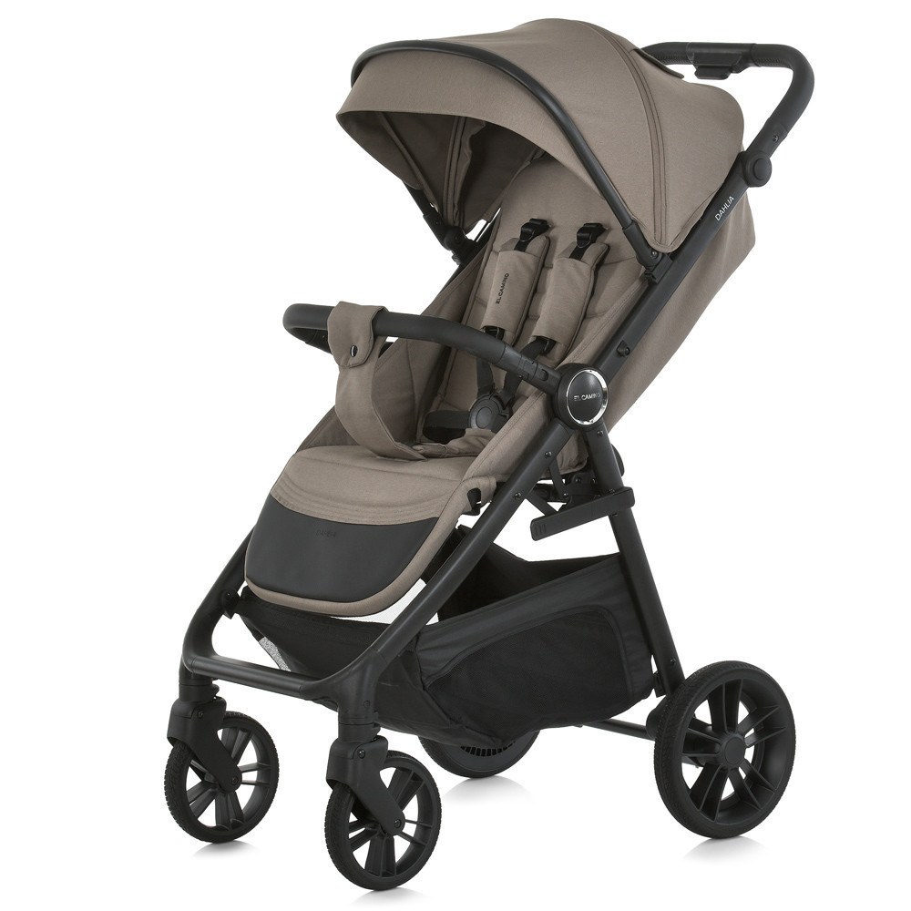 Коляска дитяча El Camino DAHLIA Milk Chocolate прогулянкова PU колеса Бежева (ME 1181) Чернигов - изображение 1