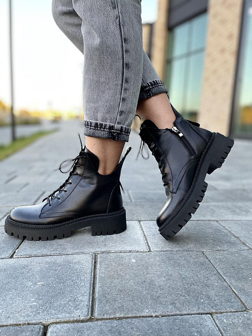 Rosta Черевики жіночі ROSTA чорні натуральна шкіра зима висота 13см (4808) 37р.38р.41р. Коломия - фото 7