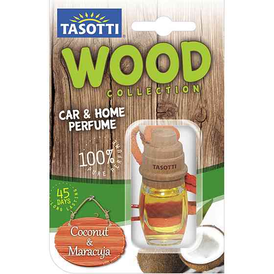 Ароматизатор для авто пробка "Wood" Coconut and Maracuja (Кокос та маракуйя) 7мл Tasotti Київ