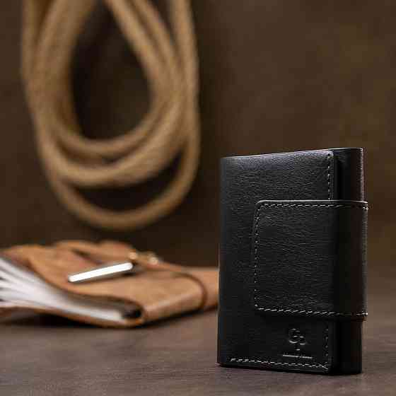 Мужское кожаное портмоне GRANDE PELLE 11511 Синий Киев