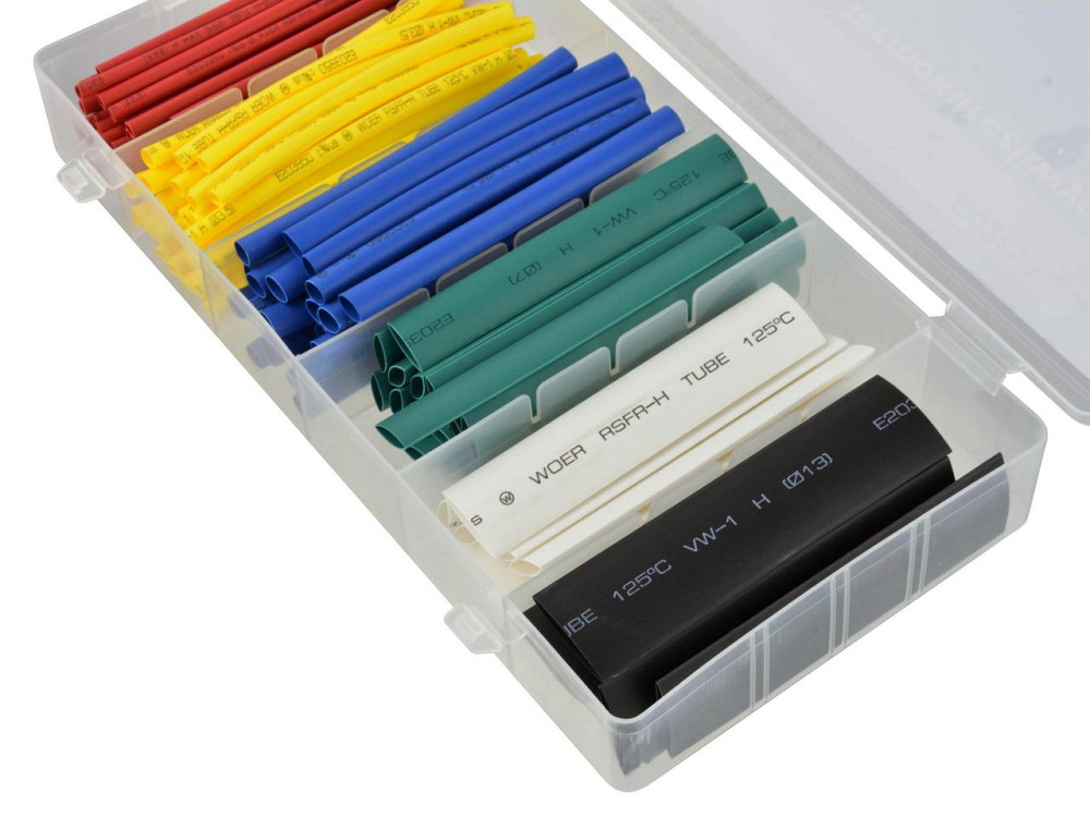 РемНабір термоусадкових трубок "GeKo" комплект:  6 розмірів -  128 штук Київ - фото 3