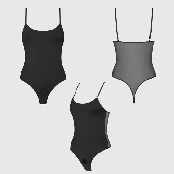 Боди с фиксацией дилдо Strap-On-Me Harness Body Signature - L - Black Львов
