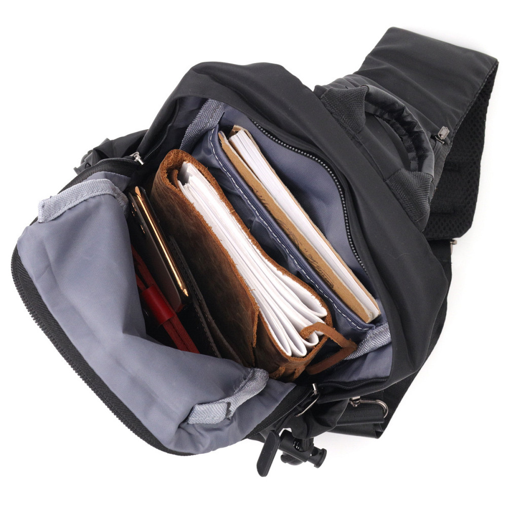 Универсальная мужская текстильная сумка Vintage 20576 Черный Киев - изображение 5