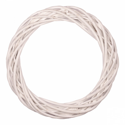 Украшение декоративное YES! Fun венок ротанговый белый, 20 см (974265) Винница - изображение 1