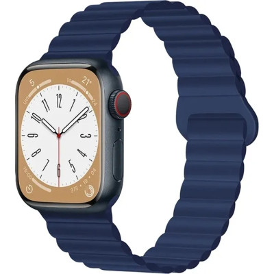 Ремешок для смарт-часов Drobak Silicone Magnetic Link для Apple Watch All Series Ultra 2 49/45/44/42mm Midnight blue (898927) Винница - изображение 1